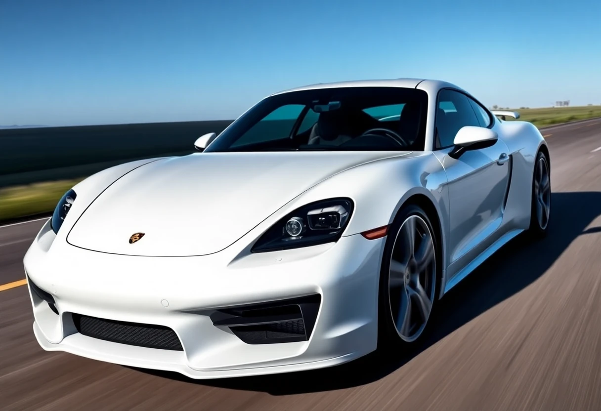 Porsche Taycan Turbo S, vue de face, couleur blanche